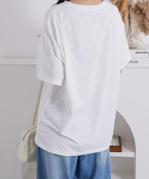 MAISON DE THERESE(メゾン ド テレーズ)の「ビッグサイズロゴプリントTシャツ(Tシャツ/カットソー・レディース・ホワイト・FREE)」の4枚目の写真