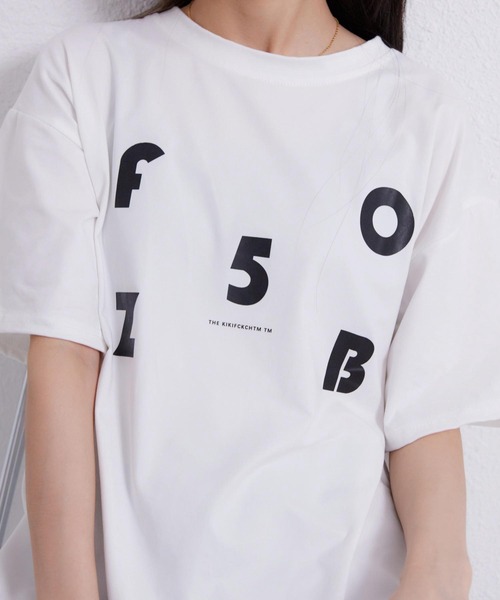 MAISON DE THERESE(メゾン ド テレーズ)の「ビッグサイズロゴプリントTシャツ(Tシャツ/カットソー・レディース・ホワイト・FREE)」の6枚目の写真