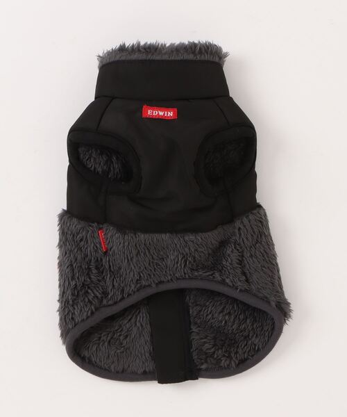 EDWIN（エドウィン）の「EDWIN/デニムポケット付切り替えフリースベスト（ペットウェア・レディース・ネイビー/ブラック・3L/2L/L/M/S/XS）」の19枚目の写真