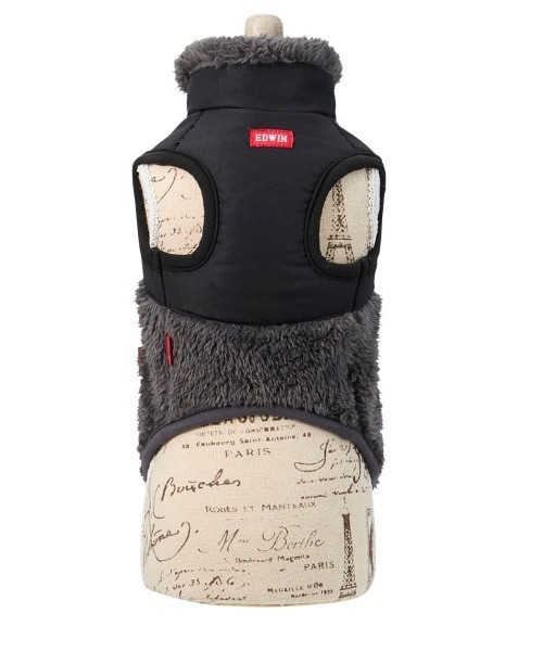 EDWIN（エドウィン）の「EDWIN/デニムポケット付切り替えフリースベスト（ペットウェア・レディース・ネイビー/ブラック・3L/2L/L/M/S/XS）」の6枚目の写真