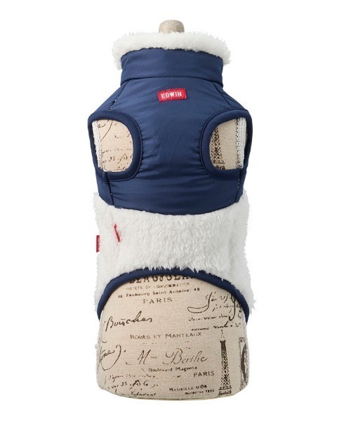 EDWIN（エドウィン）の「EDWIN/デニムポケット付切り替えフリースベスト（ペットウェア・レディース・ネイビー/ブラック・3L/2L/L/M/S/XS）」の10枚目の写真
