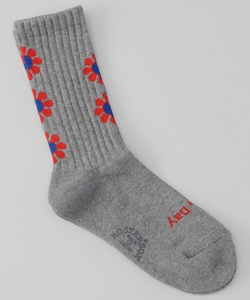 FREAK'S STORE（フリークスストア）の「ROSTER SOX/ロスターソックス 限定展開　PEACE/SOCKS / ピースソックス（ソックス/靴下・レディース・グレー/オフホワイト/レモンイエロー・SMALL）」の2枚目の写真