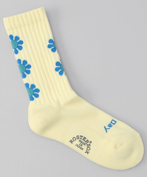 FREAK'S STORE（フリークスストア）の「ROSTER SOX/ロスターソックス 限定展開　PEACE/SOCKS / ピースソックス（ソックス/靴下・レディース・グレー/オフホワイト/レモンイエロー・SMALL）」の3枚目の写真