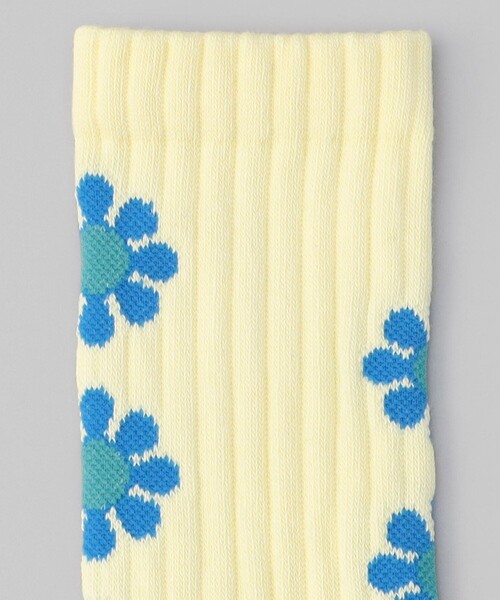 FREAK'S STORE（フリークスストア）の「ROSTER SOX/ロスターソックス 限定展開　PEACE/SOCKS / ピースソックス（ソックス/靴下・レディース・グレー/オフホワイト/レモンイエロー・SMALL）」の4枚目の写真