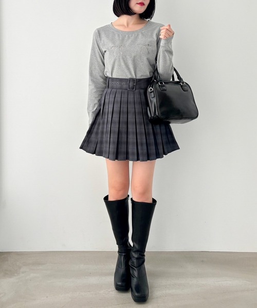 MARINE SERRE ベルト付き ミニスカート miniministore｜ミニスカート スーツスカート ベルト付き