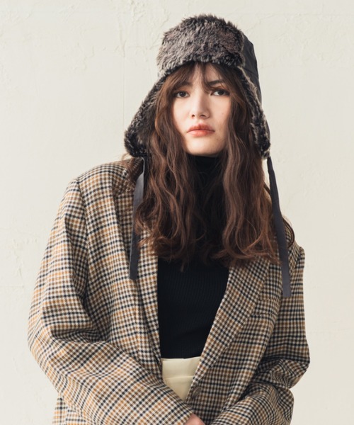 ORIENT MILLINERY（オリエント ミリナリー）の「WHISKER【ｳｨｽｶｰ】コンパクトフライトキャップ（キャップ・レディース・グレー/ブラック/カーキ・FREE）」の8枚目の写真