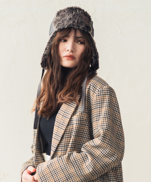 ORIENT MILLINERY（オリエント ミリナリー）の「WHISKER【ｳｨｽｶｰ】コンパクトフライトキャップ（キャップ・レディース・グレー/ブラック/カーキ・FREE）」の9枚目の写真