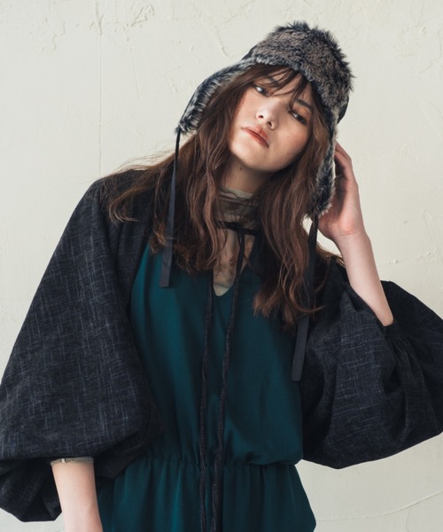 ORIENT MILLINERY（オリエント ミリナリー）の「WHISKER【ｳｨｽｶｰ】コンパクトフライトキャップ（キャップ・レディース・グレー/ブラック/カーキ・FREE）」の13枚目の写真