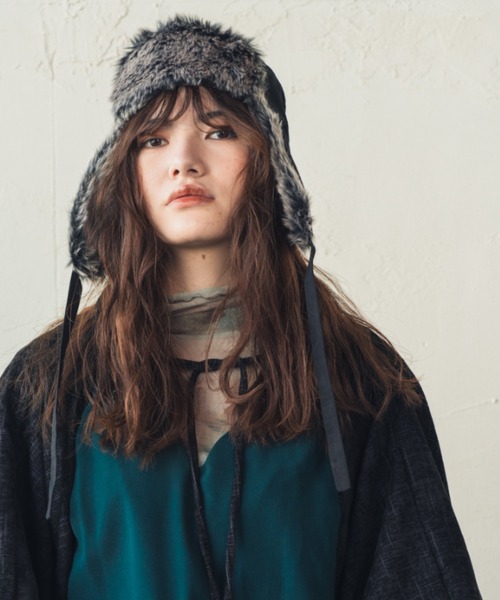 ORIENT MILLINERY（オリエント ミリナリー）の「WHISKER【ｳｨｽｶｰ】コンパクトフライトキャップ（キャップ・レディース・グレー/ブラック/カーキ・FREE）」の16枚目の写真