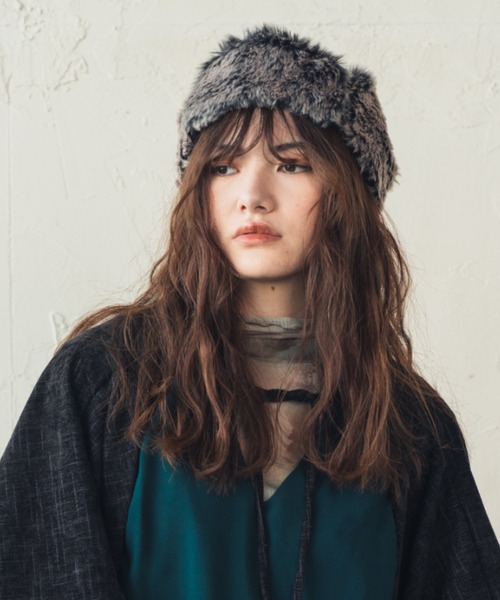 ORIENT MILLINERY（オリエント ミリナリー）の「WHISKER【ｳｨｽｶｰ】コンパクトフライトキャップ（キャップ・レディース・グレー/ブラック/カーキ・FREE）」の12枚目の写真