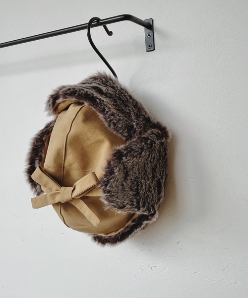 ORIENT MILLINERY（オリエント ミリナリー）の「WHISKER【ｳｨｽｶｰ】コンパクトフライトキャップ（キャップ・レディース・グレー/ブラック/カーキ・FREE）」の4枚目の写真