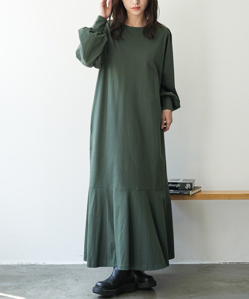 mili an deni(ミリアンデニ)の「マーメイドラインワンピース(ワンピース・レディース・ベージュ/モスグリーン/ブラック/チャコールグレー・L/M)」の17枚目の写真