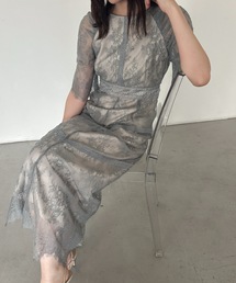 aity（アイティ）の「ショルダーギャザーラッセルレースドレス 結婚式 パーティードレス オケージョンドレス 同窓会 お呼ばれワンピース（ドレス）」