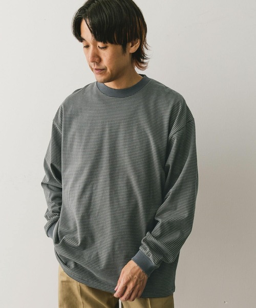 URBAN RESEARCH DOORS（アーバンリサーチドアーズ）の「ミジンボーダーロングスリーブ Tシャツ（Tシャツ/カットソー・メンズ・ホワイト/グレー/チャコールグレー・MEDIUM/LARGE）」の22枚目の写真