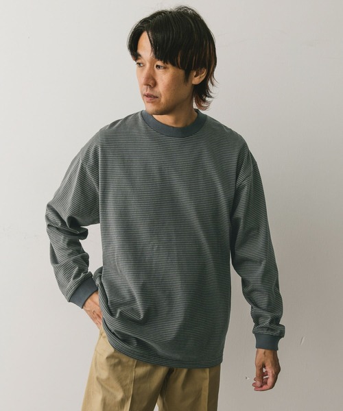 URBAN RESEARCH DOORS（アーバンリサーチドアーズ）の「ミジンボーダーロングスリーブ Tシャツ（Tシャツ/カットソー・メンズ・ホワイト/グレー/チャコールグレー・MEDIUM/LARGE）」の21枚目の写真