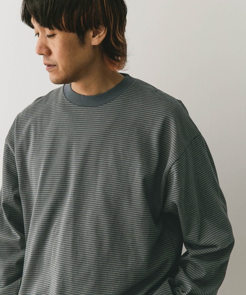 URBAN RESEARCH DOORS（アーバンリサーチドアーズ）の「ミジンボーダーロングスリーブ Tシャツ（Tシャツ/カットソー・メンズ・ホワイト/グレー/チャコールグレー・MEDIUM/LARGE）」の20枚目の写真