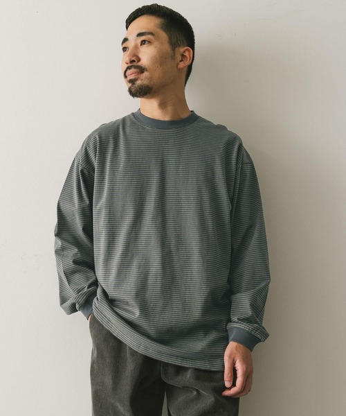 URBAN RESEARCH DOORS（アーバンリサーチドアーズ）の「ミジンボーダーロングスリーブ Tシャツ（Tシャツ/カットソー・メンズ・ホワイト/グレー/チャコールグレー・MEDIUM/LARGE）」の17枚目の写真