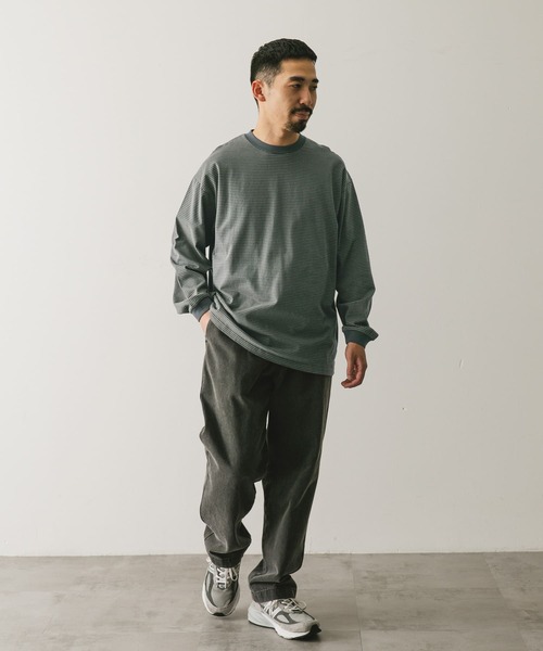 URBAN RESEARCH DOORS（アーバンリサーチドアーズ）の「ミジンボーダーロングスリーブ Tシャツ（Tシャツ/カットソー・メンズ・ホワイト/グレー/チャコールグレー・MEDIUM/LARGE）」の14枚目の写真