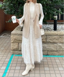 clear | フリンジフレアスカート [トレンド感 高見え 大人カジュアル オケージョン]≪2024AW新作≫(スカート)