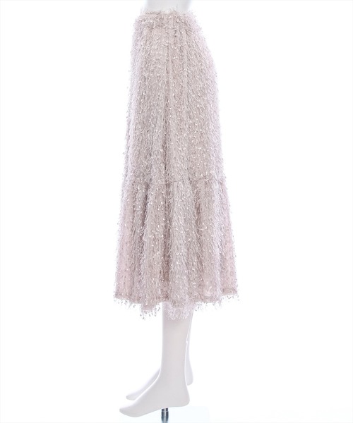 clear（クリア）の「【低身長用サイズ有】フリンジフレアスカート [高見え 大人カジュアル オケージョン]≪再入荷≫（スカート・レディース・アイボリー/グレイッシュベージュ/ピンクベージュ・F/XS）」の11枚目の写真