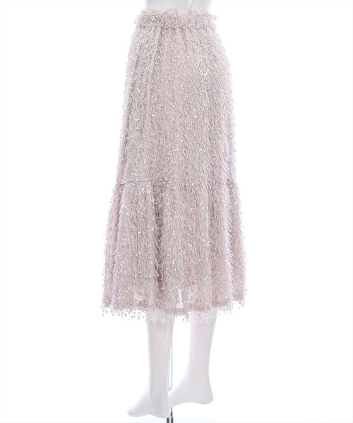 clear（クリア）の「【低身長用サイズ有】フリンジフレアスカート [高見え 大人カジュアル オケージョン]≪再入荷≫（スカート・レディース・アイボリー/グレイッシュベージュ/ピンクベージュ・F/XS）」の12枚目の写真