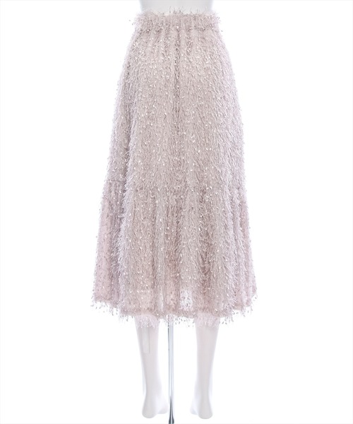 clear（クリア）の「【低身長用サイズ有】フリンジフレアスカート [高見え 大人カジュアル オケージョン]≪再入荷≫（スカート・レディース・アイボリー/グレイッシュベージュ/ピンクベージュ・F/XS）」の13枚目の写真