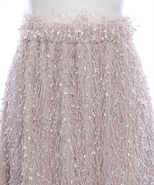 clear（クリア）の「【低身長用サイズ有】フリンジフレアスカート [高見え 大人カジュアル オケージョン]≪再入荷≫（スカート・レディース・アイボリー/グレイッシュベージュ/ピンクベージュ・F/XS）」の14枚目の写真