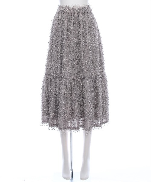 clear（クリア）の「【低身長用サイズ有】フリンジフレアスカート [高見え 大人カジュアル オケージョン]≪再入荷≫（スカート・レディース・アイボリー/グレイッシュベージュ/ピンクベージュ・F/XS）」の17枚目の写真