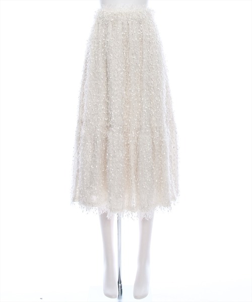 clear（クリア）の「【低身長用サイズ有】フリンジフレアスカート [高見え 大人カジュアル オケージョン]≪再入荷≫（スカート・レディース・アイボリー/グレイッシュベージュ/ピンクベージュ・F/XS）」の18枚目の写真