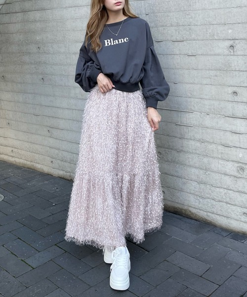 clear（クリア）の「【低身長用サイズ有】フリンジフレアスカート [高見え 大人カジュアル オケージョン]≪再入荷≫（スカート・レディース・アイボリー/グレイッシュベージュ/ピンクベージュ・F/XS）」の21枚目の写真