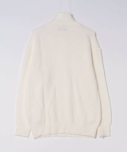 aimoha（アイモハ）の「【aimoha neo】ハーフジップドロップショルダーニット（ニット/セーター・メンズ・ホワイト/ブラック/グレー・MEDIUM/LARGE/X-LARGE/XX-LARGE）」の4枚目の写真