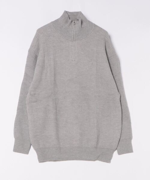 aimoha（アイモハ）の「【aimoha neo】ハーフジップドロップショルダーニット（ニット/セーター・メンズ・ホワイト/ブラック/グレー・MEDIUM/LARGE/X-LARGE/XX-LARGE）」の11枚目の写真