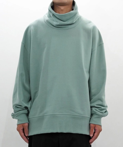 VOAAOV(ヴォアーブ)の「【VOAAOV】 URAKE Hight Neck Sweatshirt(スウェット・メンズ・グリーン/ブラック/グレー/ライトブラウン・2/1)」の4枚目の写真