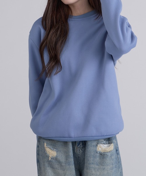 ROOPTOKYO（ループトウキョウ）の「ベーシック クルーリブスウェット ルーズシルエット（スウェット・メンズ・ベージュ/チャコール/アッシュ/サックスブルー/ブラック・L/XL/M）」の5枚目の写真