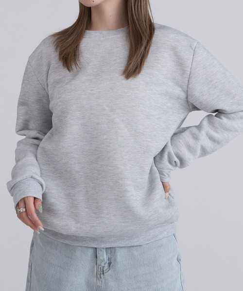 ROOPTOKYO（ループトウキョウ）の「ベーシック クルーリブスウェット ルーズシルエット（スウェット・メンズ・ベージュ/チャコール/アッシュ/サックスブルー/ブラック・L/XL/M）」の3枚目の写真