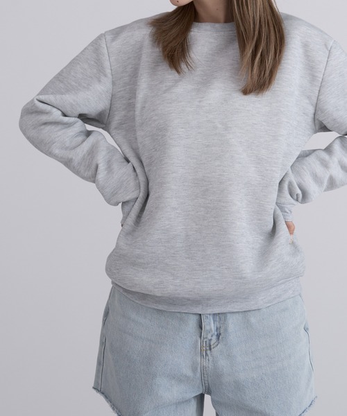 ROOPTOKYO（ループトウキョウ）の「ベーシック クルーリブスウェット ルーズシルエット（スウェット・メンズ・ベージュ/チャコール/アッシュ/サックスブルー/ブラック・L/XL/M）」の12枚目の写真