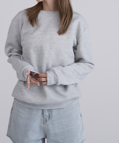 ROOPTOKYO（ループトウキョウ）の「ベーシック クルーリブスウェット ルーズシルエット（スウェット・メンズ・ベージュ/チャコール/アッシュ/サックスブルー/ブラック・L/XL/M）」の13枚目の写真