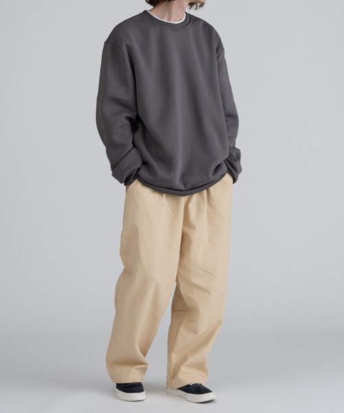 ROOPTOKYO（ループトウキョウ）の「ベーシック クルーリブスウェット ルーズシルエット（スウェット・メンズ・ベージュ/チャコール/アッシュ/サックスブルー/ブラック・L/XL/M）」の20枚目の写真