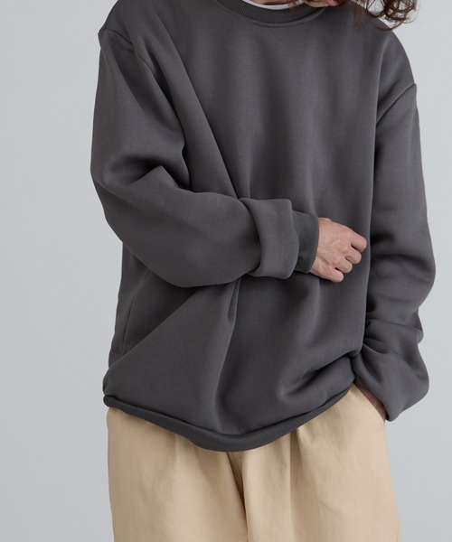 ROOPTOKYO（ループトウキョウ）の「ベーシック クルーリブスウェット ルーズシルエット（スウェット・メンズ・ベージュ/チャコール/アッシュ/サックスブルー/ブラック・L/XL/M）」の17枚目の写真