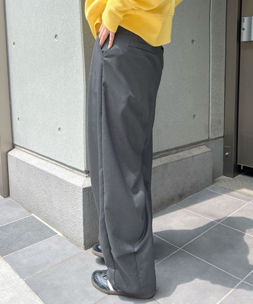 ABYS(アビス)の「ツータックワイドカーブスラックス(スラックス・レディース・グレー/ブラック・LARGE/MEDIUM)」の9枚目の写真