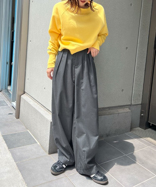 ABYS(アビス)の「ツータックワイドカーブスラックス(スラックス・レディース・グレー/ブラック・LARGE/MEDIUM)」の11枚目の写真