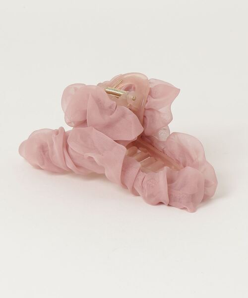 RUBY AND YOU（ルビーアンドユー）の「［select］シフォン ヘアクリップ（バレッタ/ヘアクリップ・レディース・ピンク/グレー/アイボリー/ブラック・FREE）」の7枚目の写真