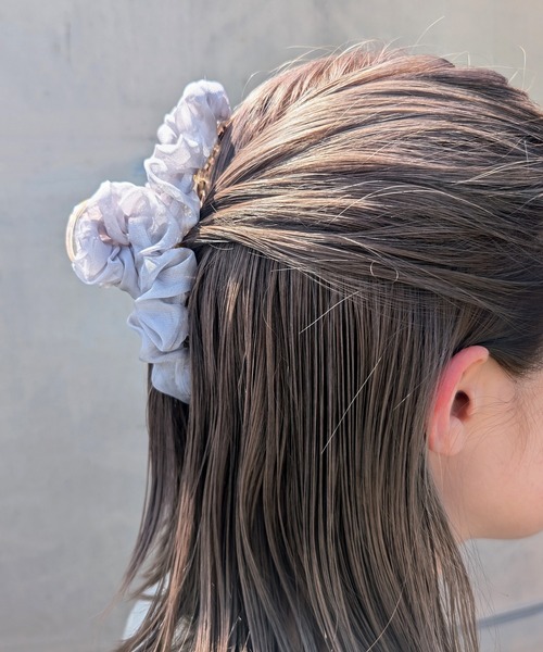 RUBY AND YOU（ルビーアンドユー）の「［select］シフォン ヘアクリップ（バレッタ/ヘアクリップ・レディース・ピンク/グレー/アイボリー/ブラック・FREE）」の13枚目の写真