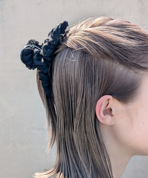 RUBY AND YOU（ルビーアンドユー）の「［select］シフォン ヘアクリップ（バレッタ/ヘアクリップ・レディース・ピンク/グレー/アイボリー/ブラック・FREE）」の12枚目の写真