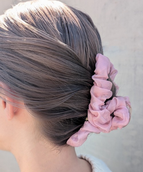 RUBY AND YOU（ルビーアンドユー）の「［select］シフォン ヘアクリップ（バレッタ/ヘアクリップ・レディース・ピンク/グレー/アイボリー/ブラック・FREE）」の11枚目の写真