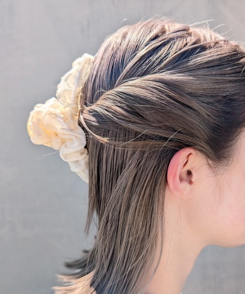 RUBY AND YOU（ルビーアンドユー）の「［select］シフォン ヘアクリップ（バレッタ/ヘアクリップ・レディース・ピンク/グレー/アイボリー/ブラック・FREE）」の10枚目の写真