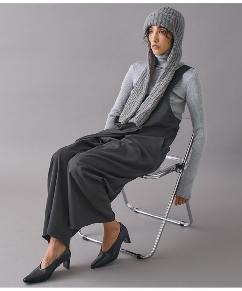 Settimissimo（セッティミッシモ）の「ワンショルダードレープデザインオールインワン（サロペット/オーバーオール・レディース・ブラック/グレー・FREE）」の7枚目の写真