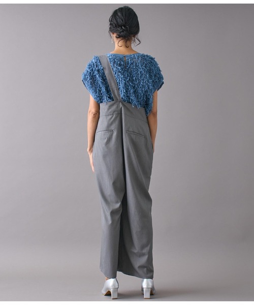 Settimissimo（セッティミッシモ）の「ワンショルダードレープデザインオールインワン（サロペット/オーバーオール・レディース・ブラック/グレー・FREE）」の13枚目の写真