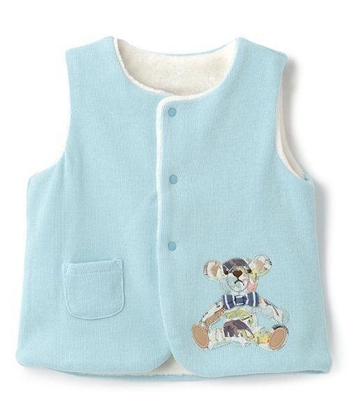 sense of wonder（センスオブワンダー）の「キューフォーザズーテディベアベスト（ベスト・キッズ・キナリ/ライトブルー・70-90cm）」の2枚目の写真