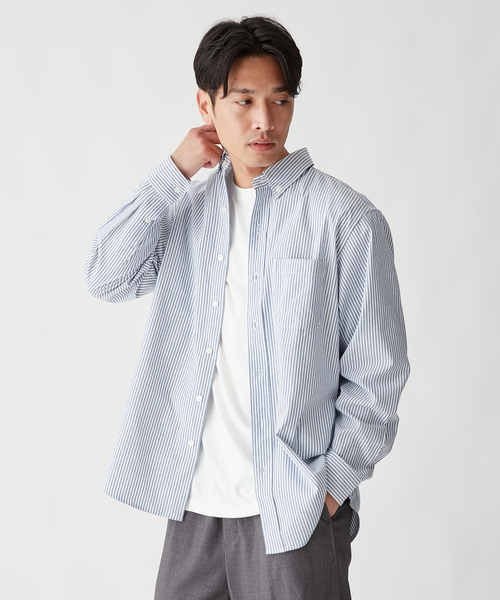 【セール】CAVE OX BIG ボタンダウンシャツ（シャツ/ブラウス）｜B.C STOCK（ベーセーストック）